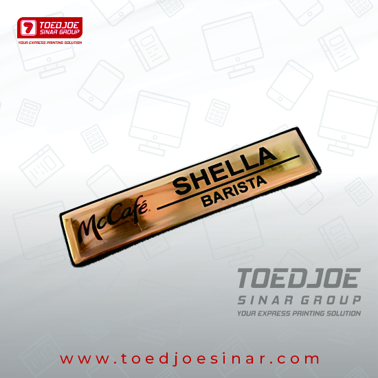 Name Tag (Kuningan) + Resin