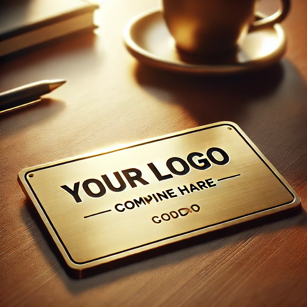 Label Plat Kuningan + PRINT UV
