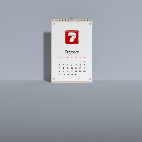 Kalender Dinding 3 lembar 4 Bulan