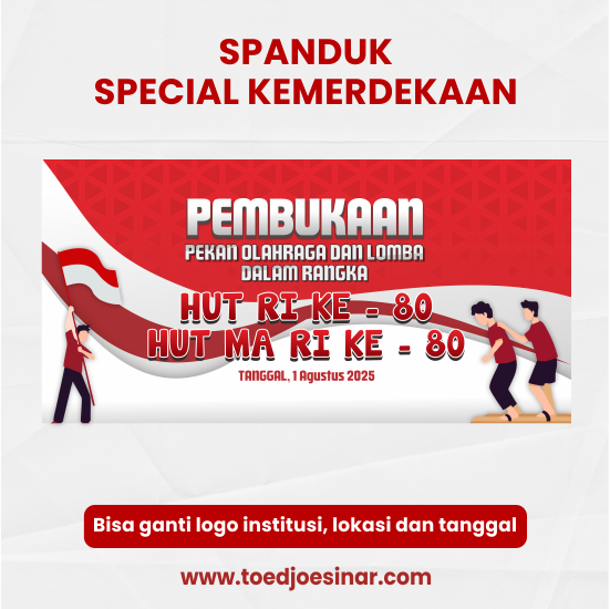 Spanduk Bahan Flexi China 280gsm | Spesial Kemerdekaan Indonesia