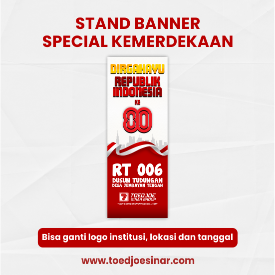 Paket Stand Banner | Bahan Spanduk | Tema Merayakan Kemerdekaan Indonesia