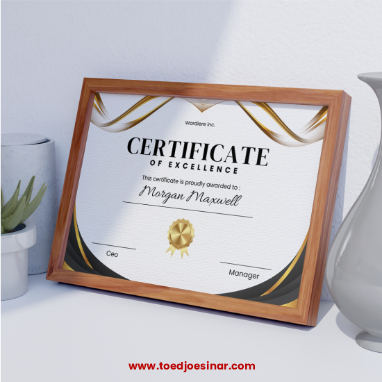 Paket Sertifikat + Frame/Bingkai