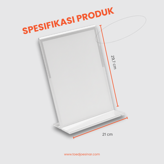 Tend Card Akrilik A4 2 KAKI | POTRAIT