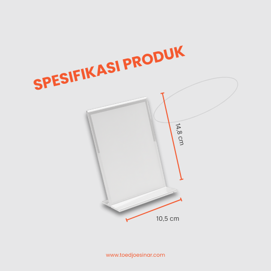 Tend Card Akrilik A6 2 KAKI | POTRAIT