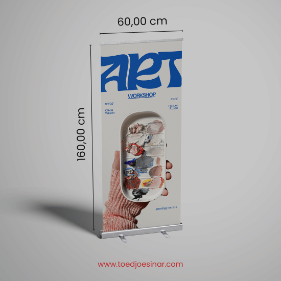 Paket Roll Banner + Spanduk 280 UK 160 x 60 