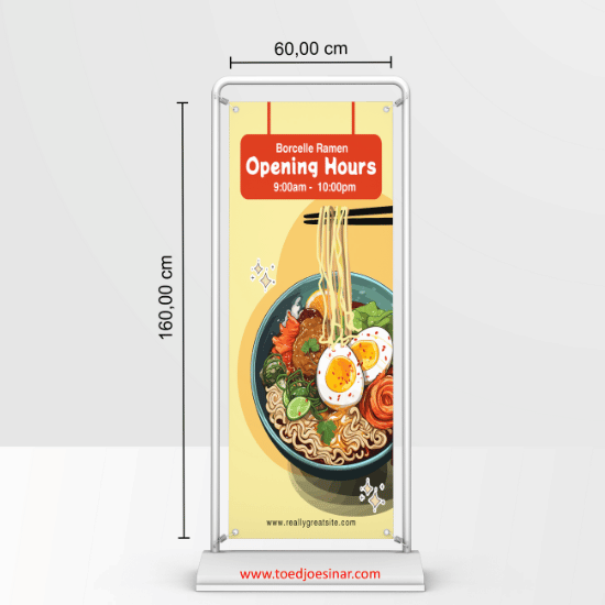 Paket Door Frame + Spanduk 280 UK 160 x 60 