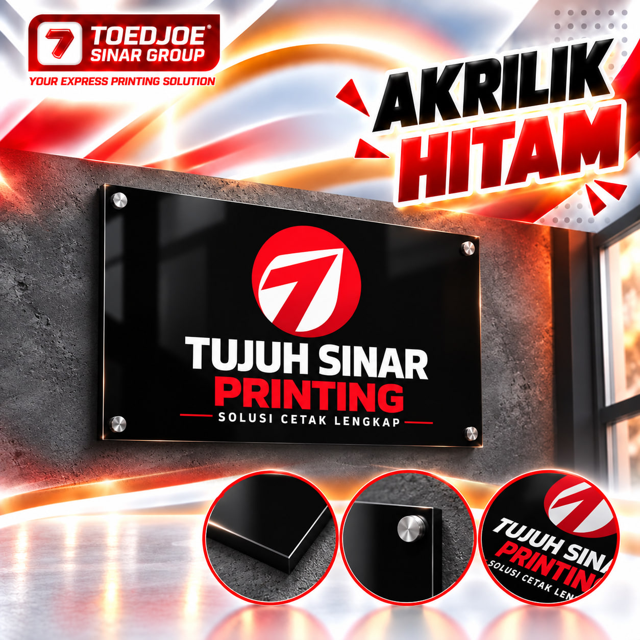 Akrilik (Hitam)