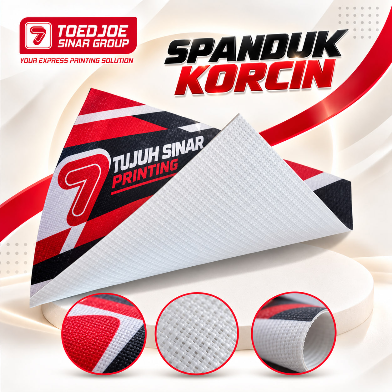 Spanduk Bahan Korcin